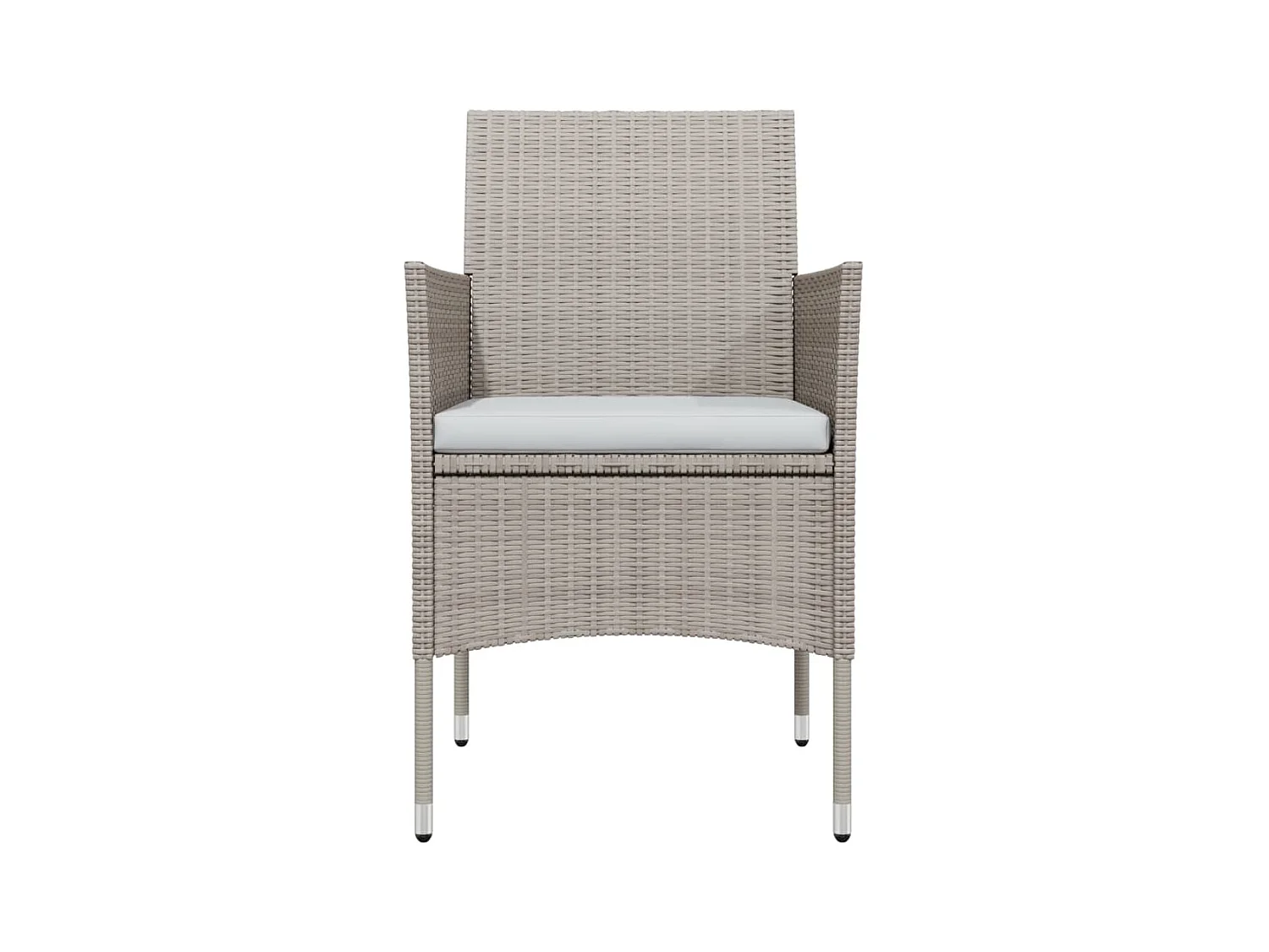 Hillsboro  Ensemble à manger de jardin avec coussins 3 pcs Beige et noir