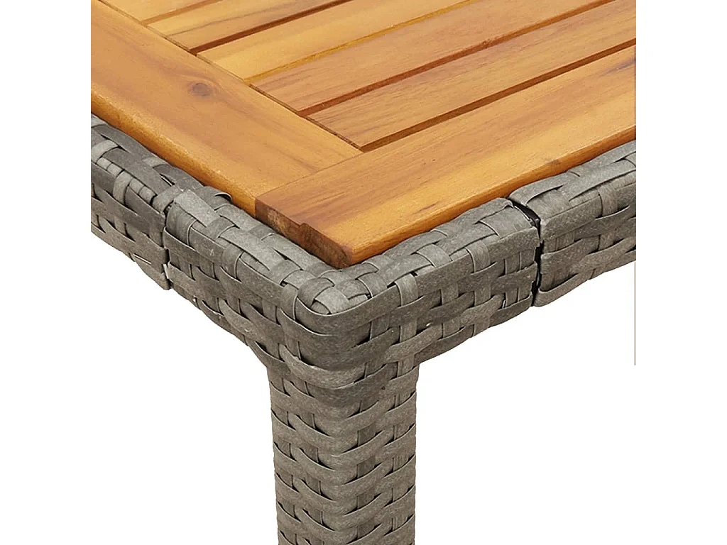 Tore  Ensemble à manger de jardin 5 pcs coussins gris résine tressée