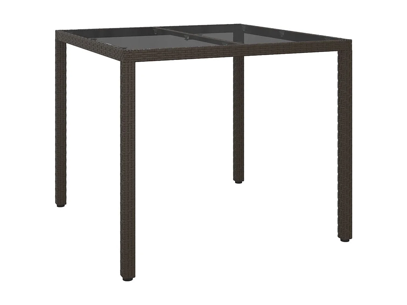 Olavi  Ensemble à manger de jardin 5 pcs et coussins marron poly rotin