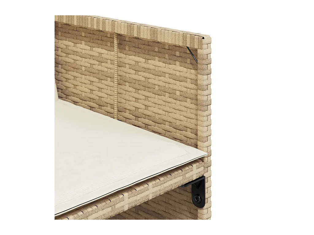 An Daingean  Ensemble à manger de jardin et coussins 11 pcs beige poly rotin