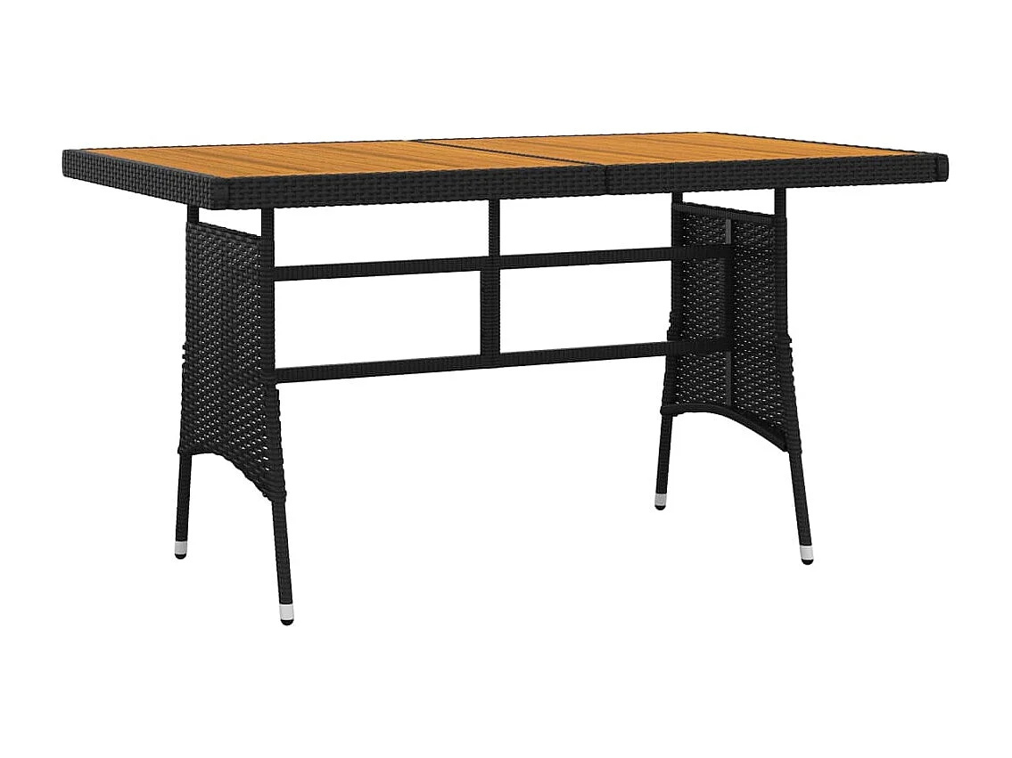 Prolenta Premium -  Juego de comedor de jardín 5 piezas ratán sintético negro