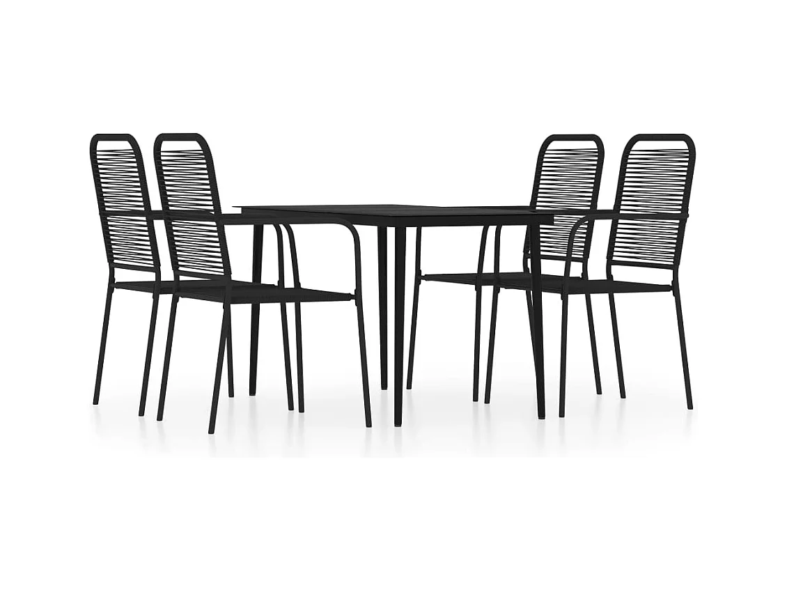 Georgia Ann  5-delige Tuinset zwart