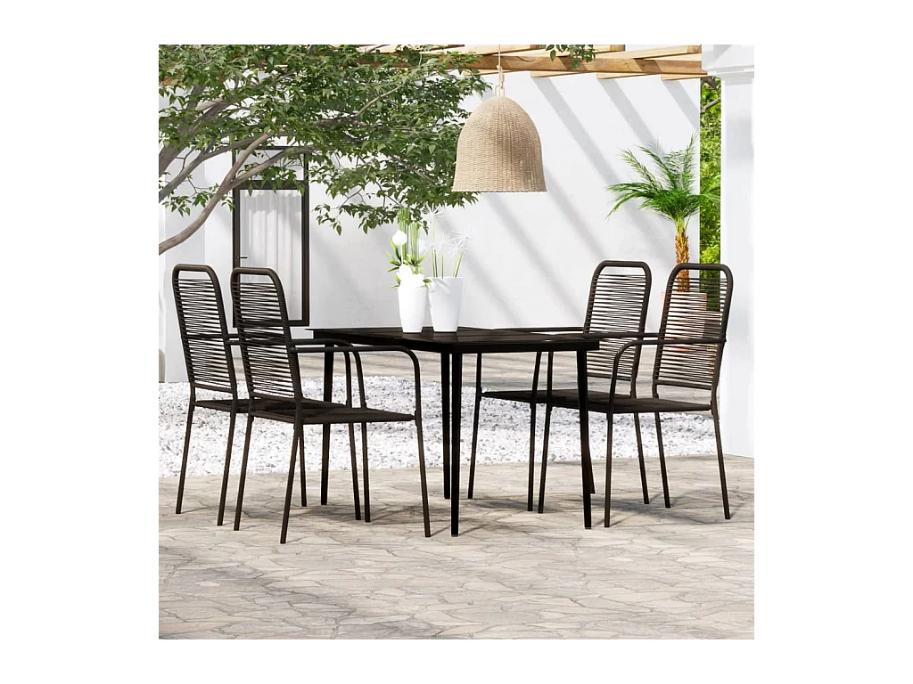 Georgia Ann  5-delige Tuinset zwart