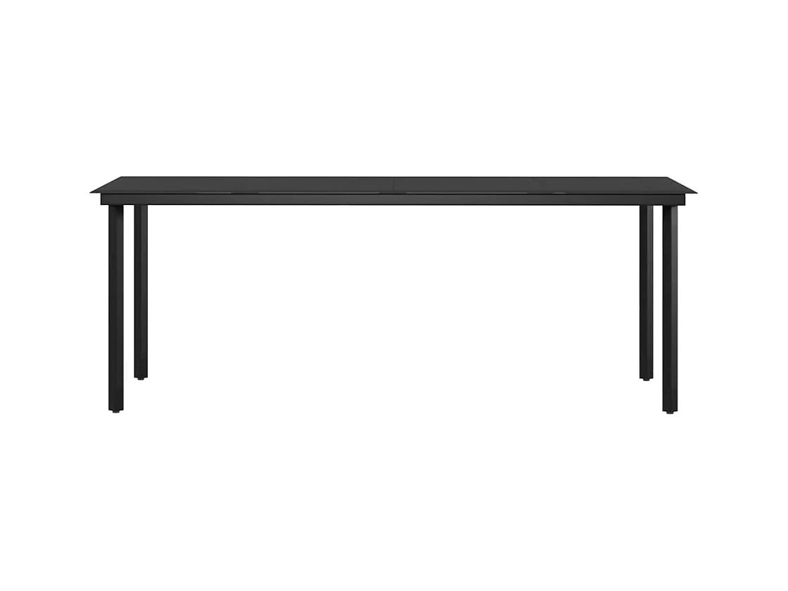 Hillsboro  Ensemble à manger de jardin coussins 7pcs Gris et noir