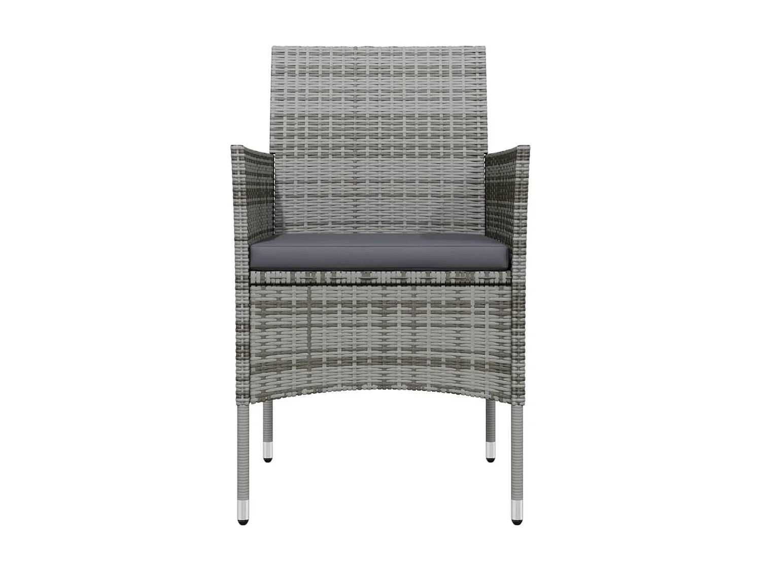 Hillsboro  Ensemble à manger de jardin coussins 7pcs Gris et noir