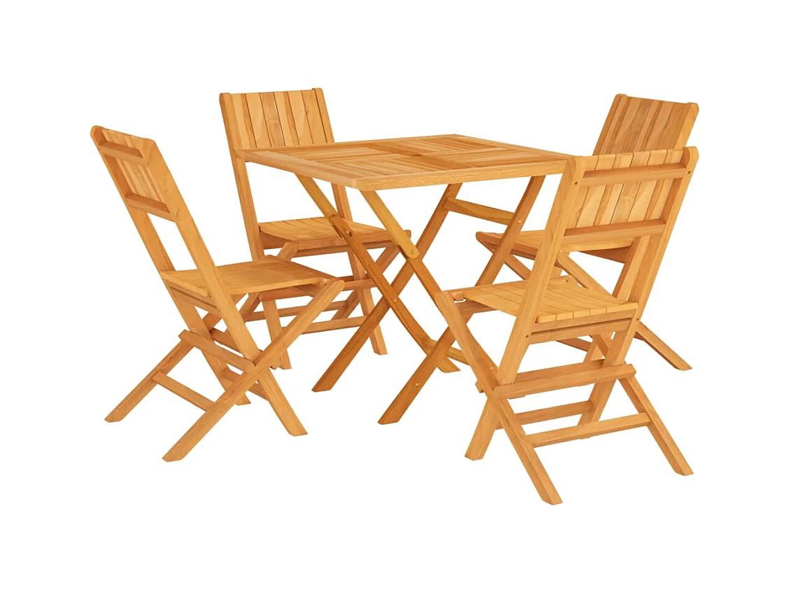 Atherton  Juego de comedor para jardín 5 piezas madera maciza de teca