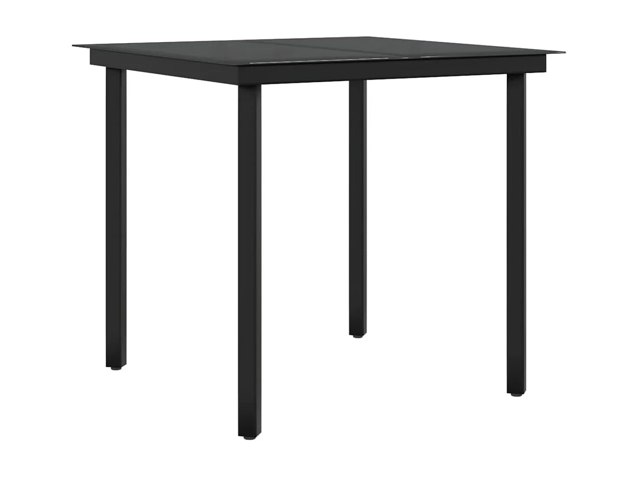 Bergeijk  Ensemble à manger de jardin avec coussins 3 pcs noir
