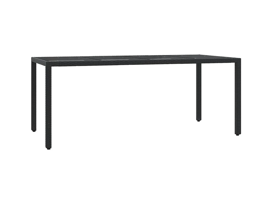 Harmelen  Ensemble à manger de jardin coussins 7pcs Noir Résine tressée
