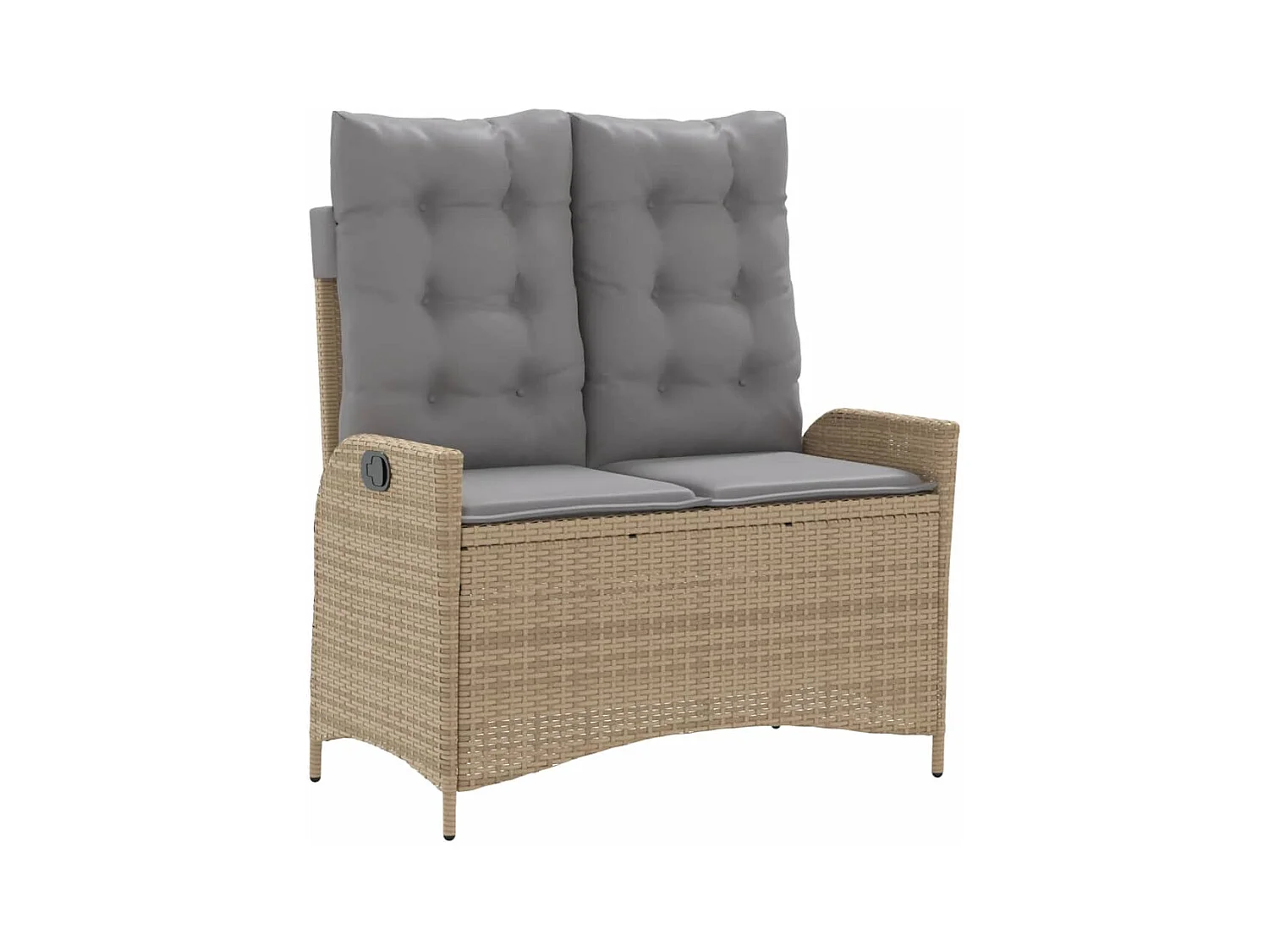 Arde  Set de comedor jardín con cojines 4 pzas ratán sintético beige