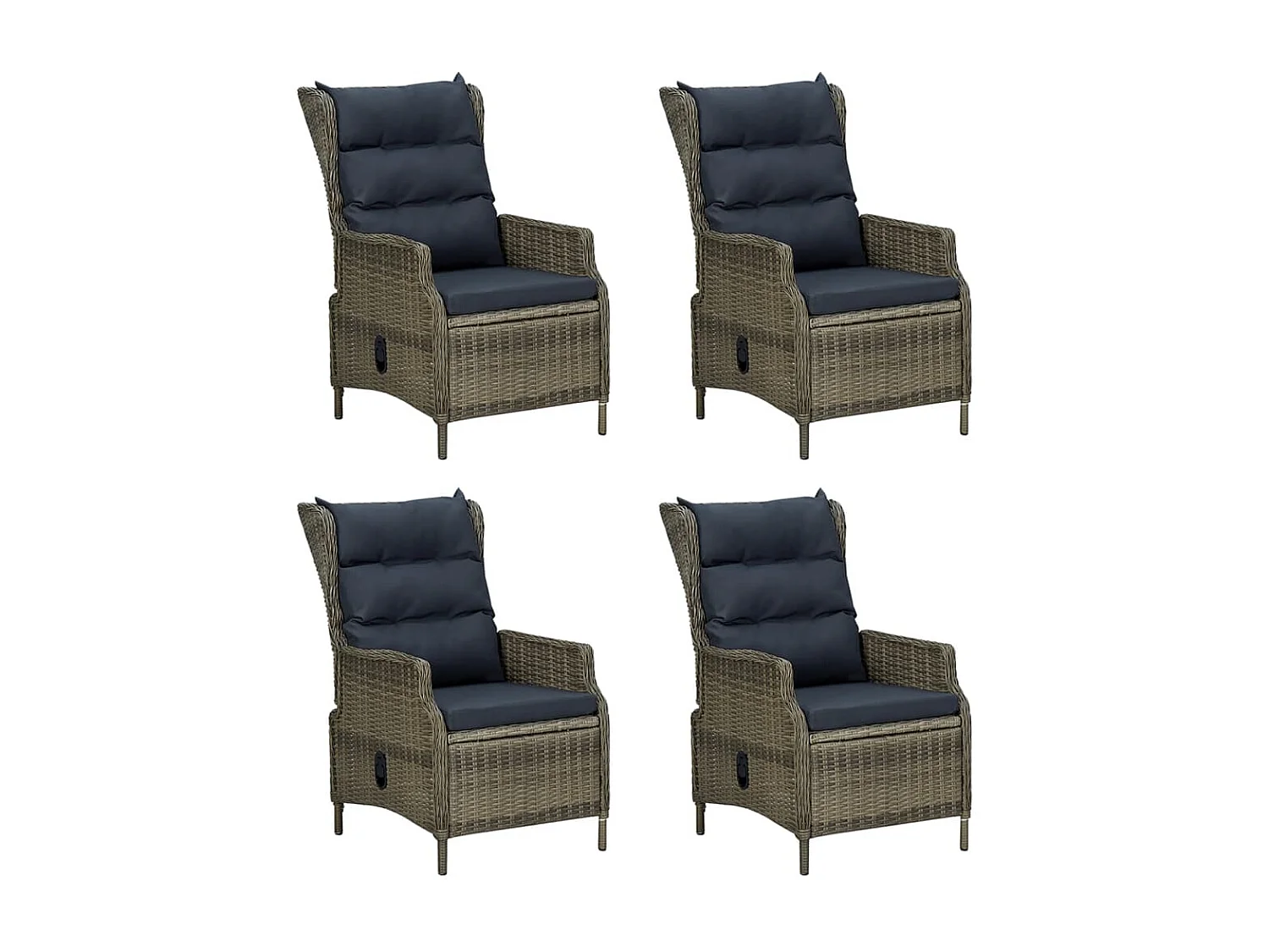 Santa Rosa  Ensemble à manger de jardin 5pcs Marron Résine tressée