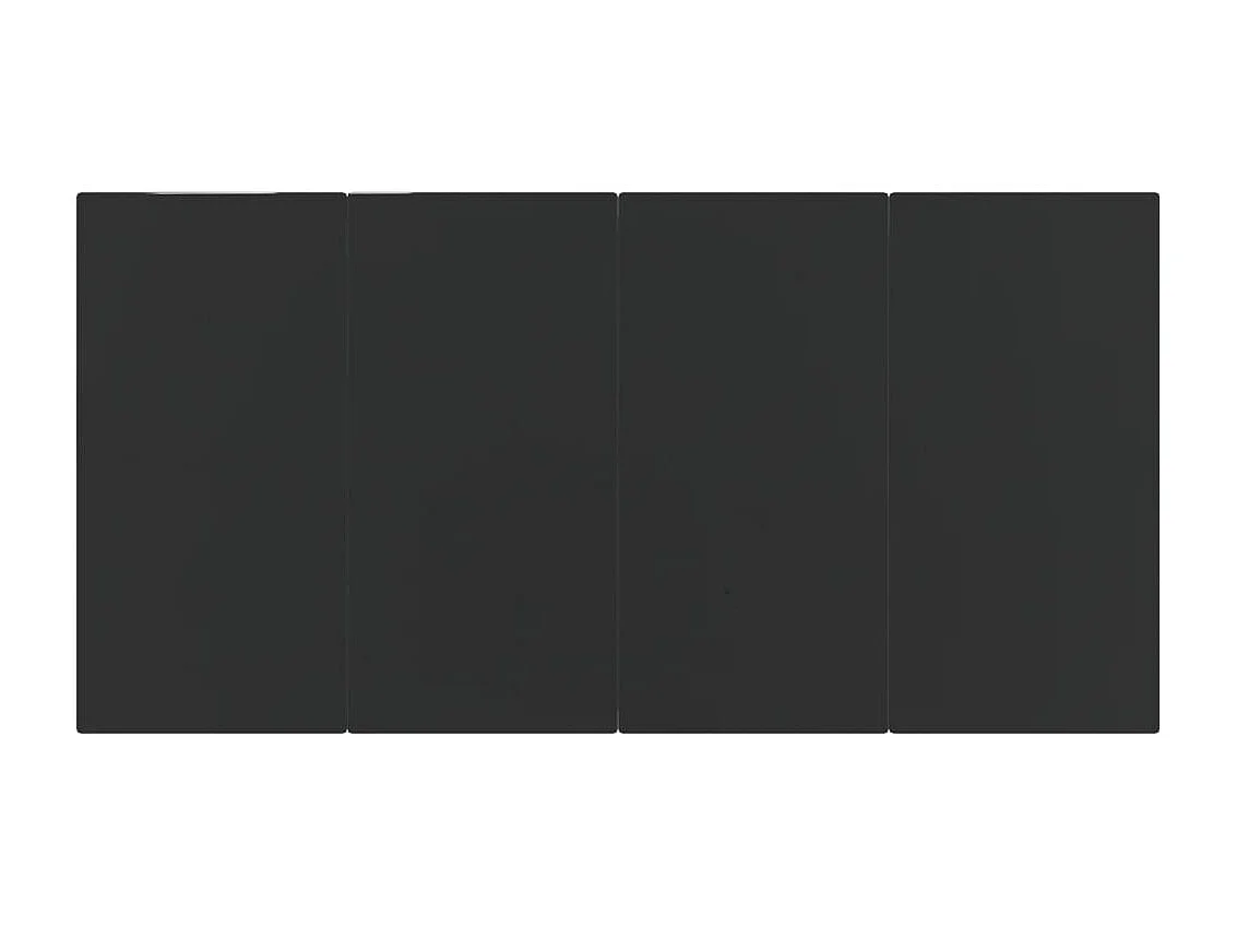 Timberwood Park  Ensemble à manger de jardin 5 pcs Noir Résine tressée