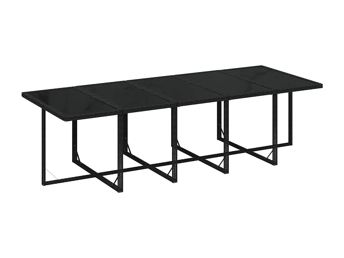 Niek  15-delige Tuinset met kussens poly rattan zwart