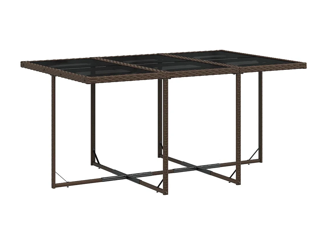 Heeswijk-Dinther  Set comedor de jardín 7 pzas con cojines ratán sintético marrón