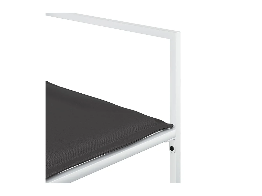 Williamstown  Ensemble à manger de jardin avec coussins 11pcs blanc textilène