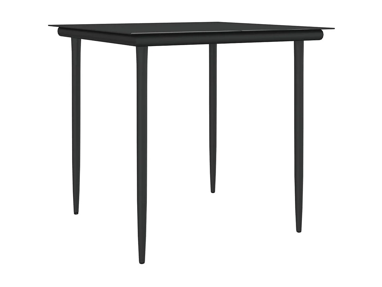 Tholen  Ensemble à manger de jardin 3 pcs coussins résine tressée acier