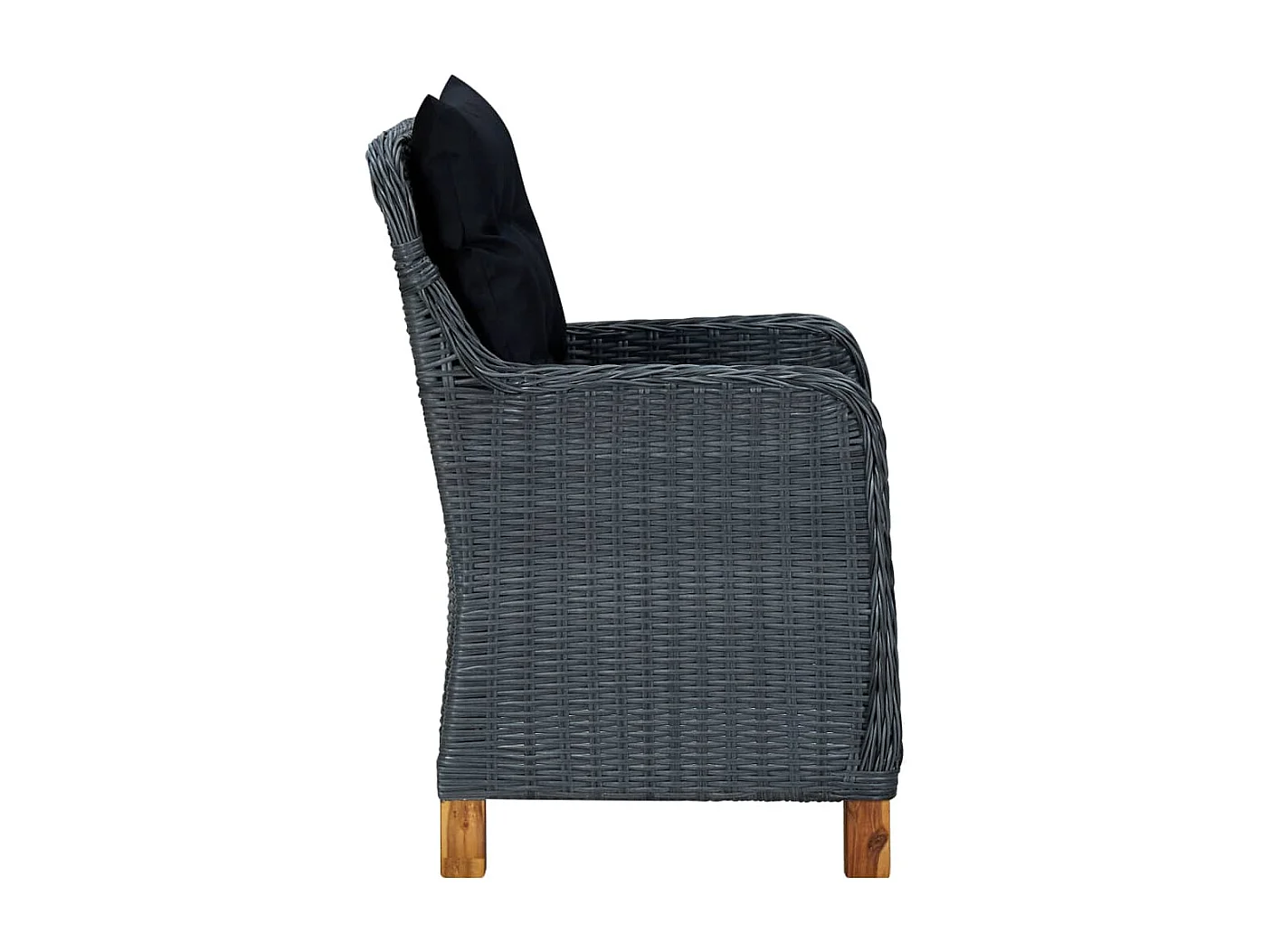 Svogerslev  Juego de comedor para jardín 3 piezas gris oscuro