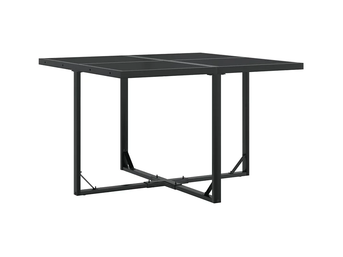 Idalou  Ensemble à manger de jardin 9 pcs noir textilène