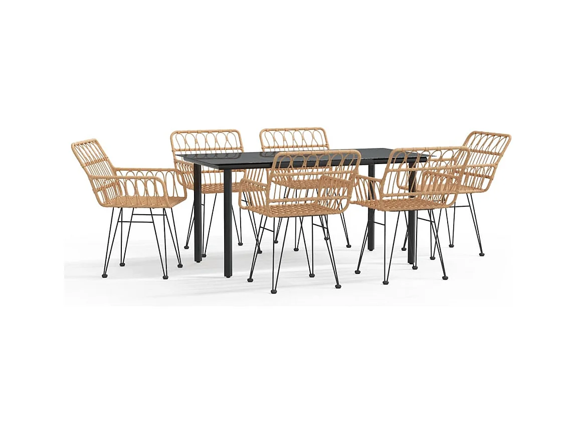 Francisca  7-delige Tuinset poly rattan