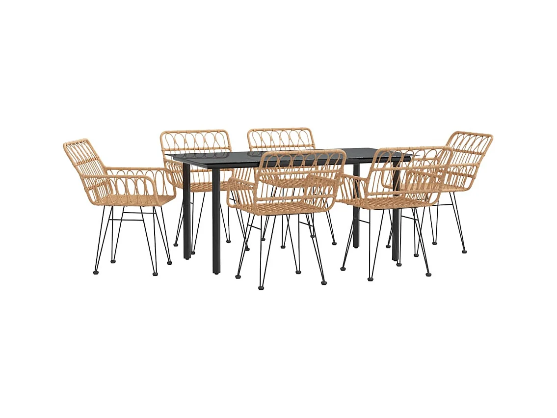 Francisca  7-delige Tuinset poly rattan