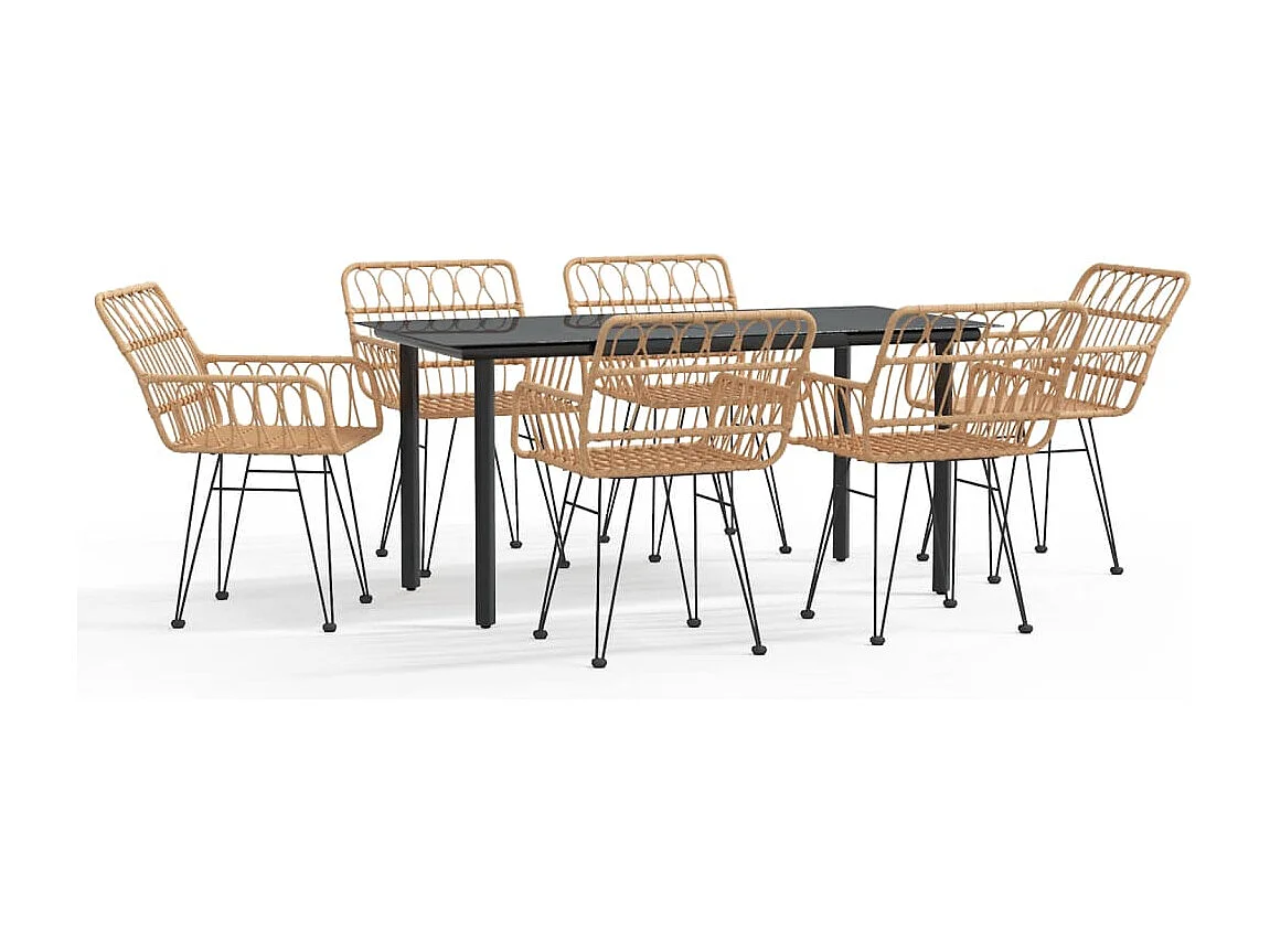 Francisca  7-delige Tuinset poly rattan