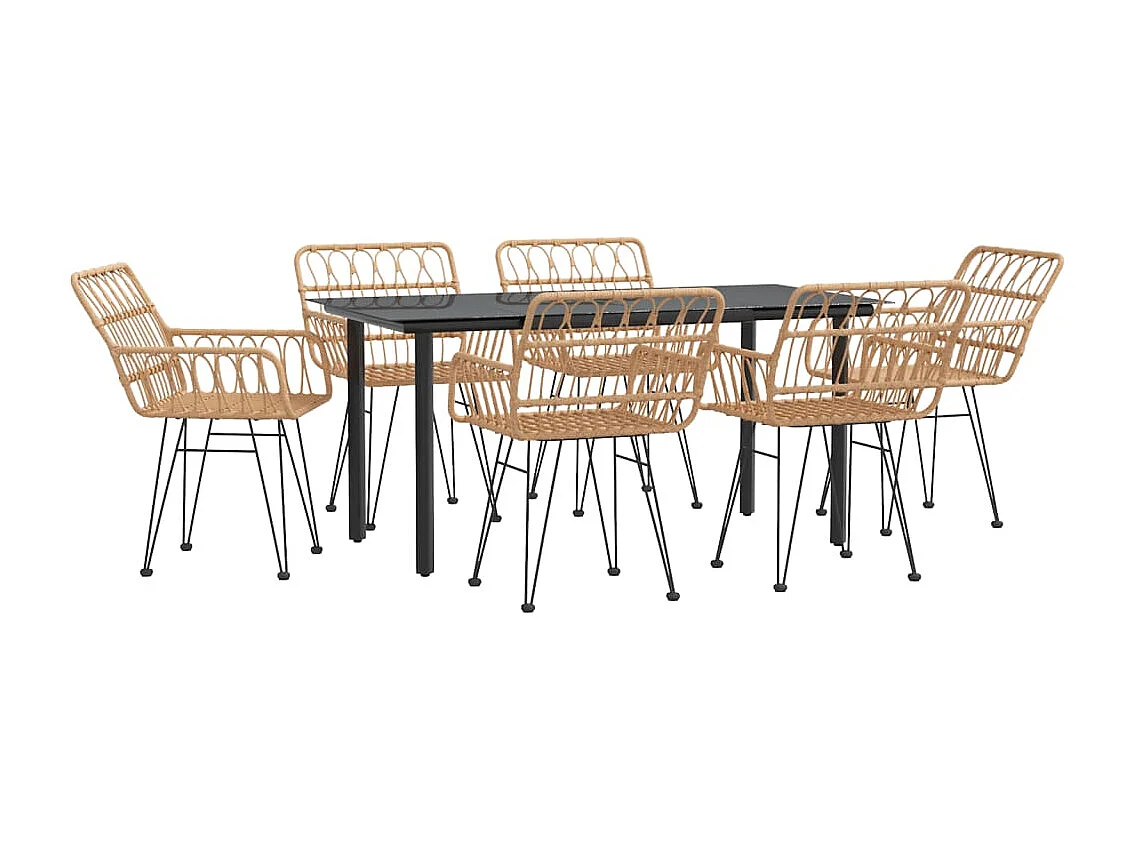 Francisca  7-delige Tuinset poly rattan