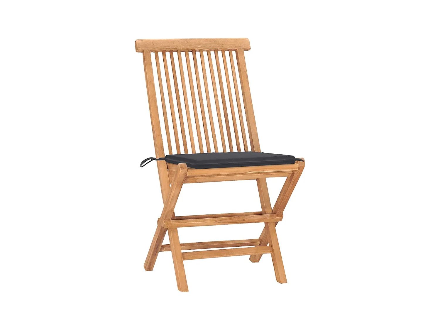 Tigard  Ensemble à manger d'extérieur pliable avec coussin 3 pcs Teck