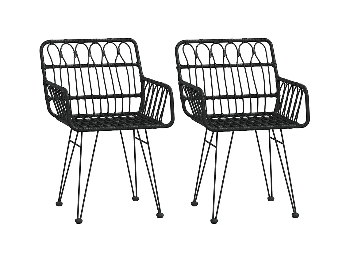 Arkadelphia  3-delige Tuinset poly rattan zwart