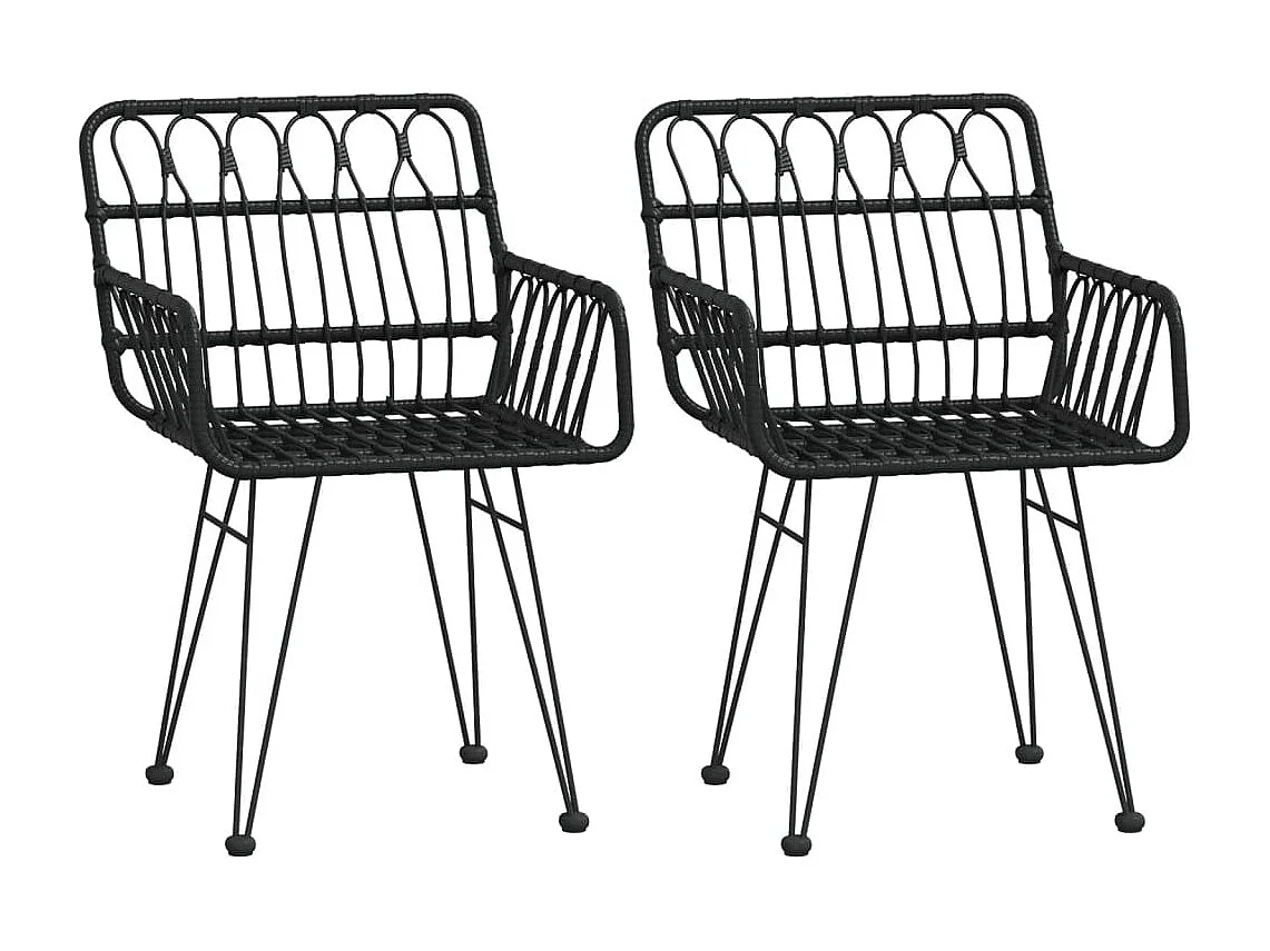 Arkadelphia  3-delige Tuinset poly rattan zwart