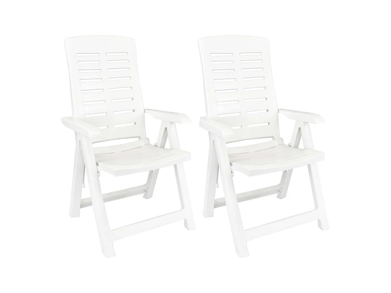 Garden Furniture -  Ensemble à manger de jardin 3 pcs Blanc Polypropylène