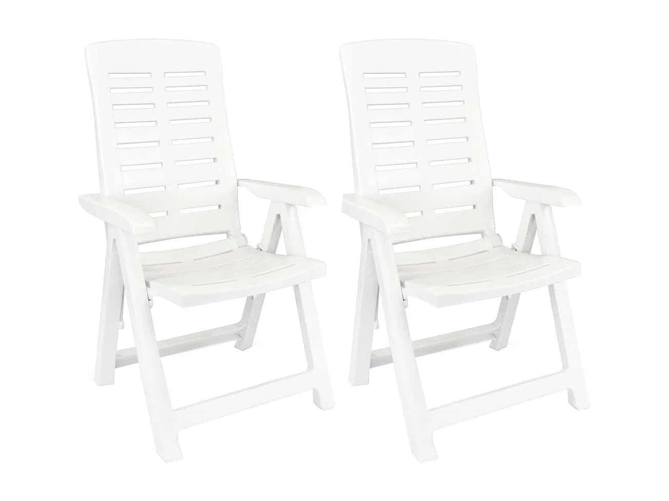 Garden Furniture -  Ensemble à manger de jardin 3 pcs Blanc Polypropylène