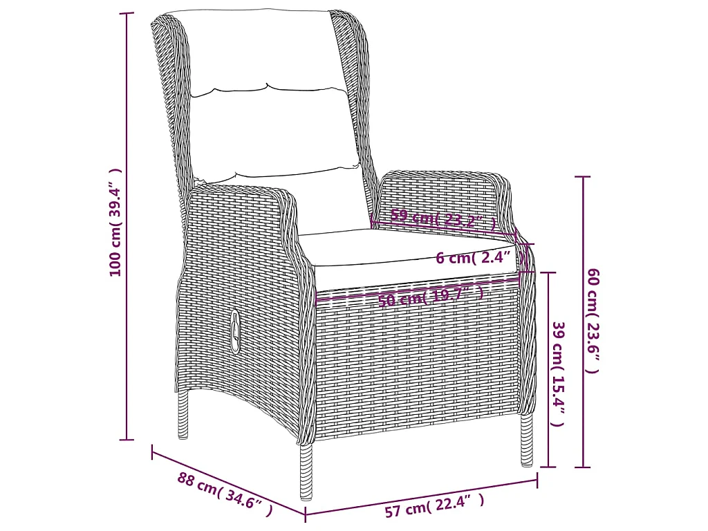 Mayra  Ensemble à manger de jardin 5 pcs Gris clair