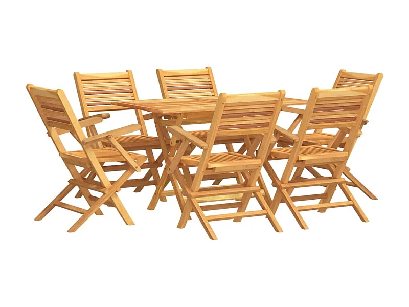 Rianka  Ensemble à manger de jardin 7 pcs Bois de teck solide