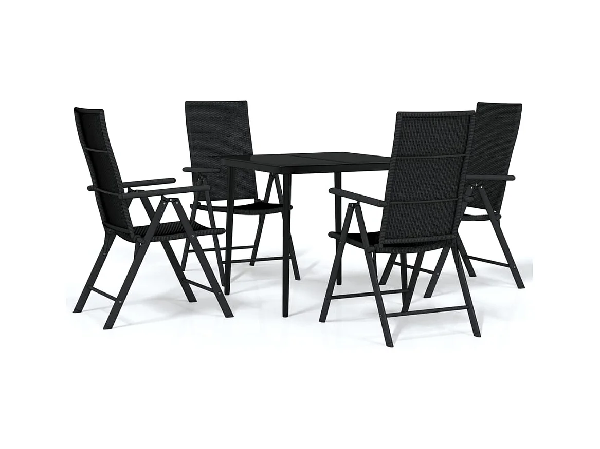 Jarlik  5-delige Tuinset zwart