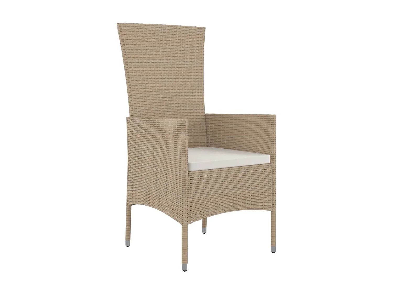 Vildis  Ensemble à manger de jardin et coussins 7 pcs beige poly rotin