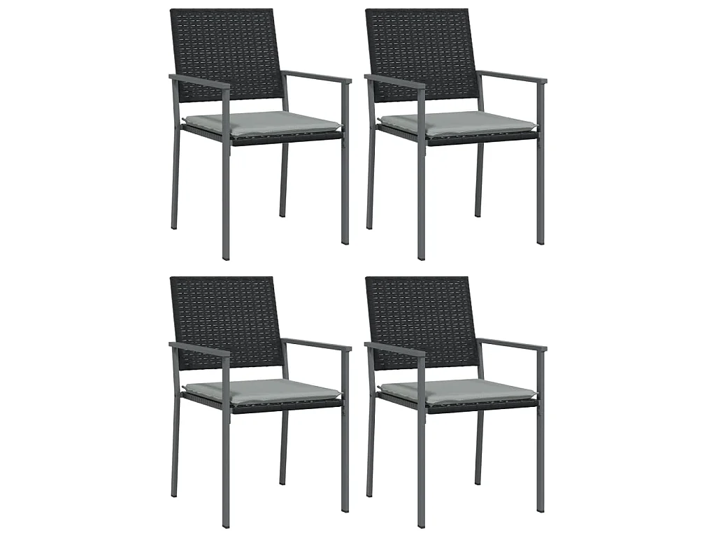 Timothy Scott  Ensemble à manger de jardin 5 pcs coussins résine tressée acier