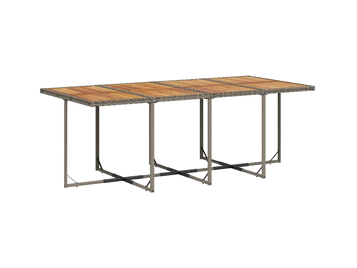 Xeli  Ensemble à manger de jardin coussins 13 pcs gris résine tressée