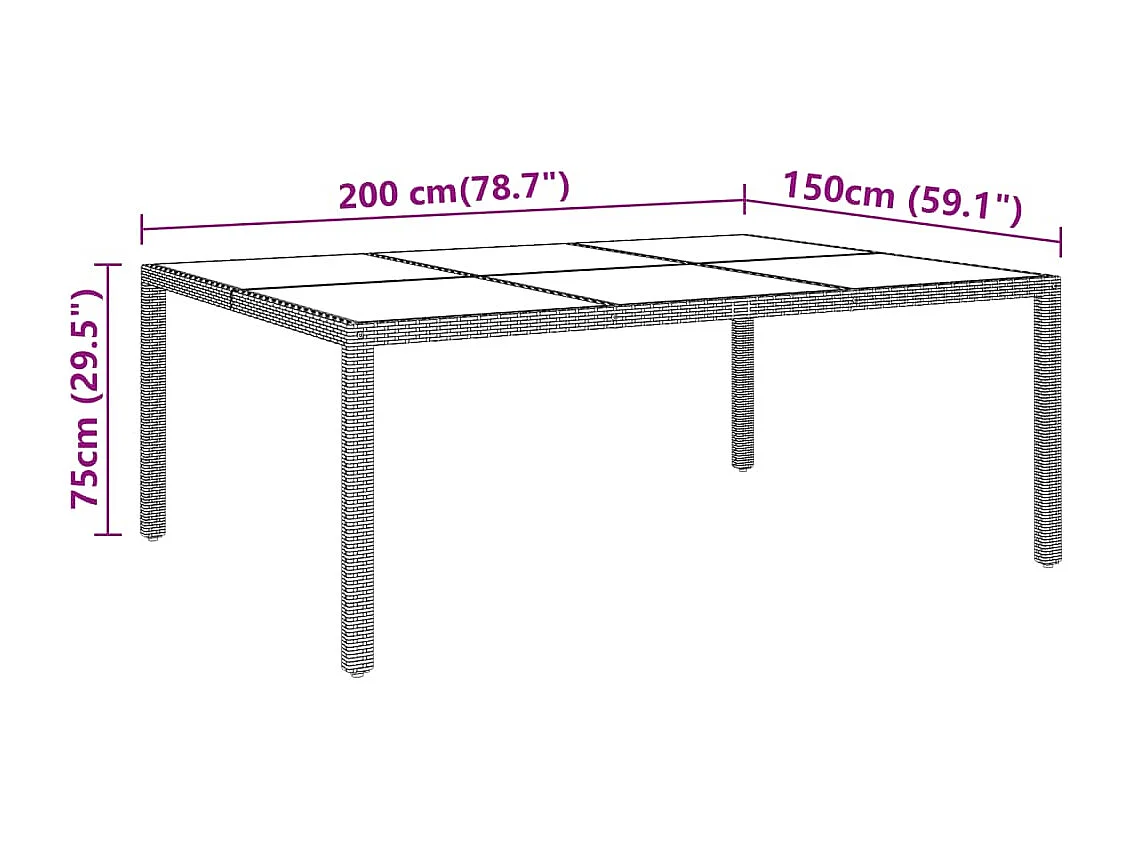 Havron  Ensemble à manger de jardin 11pcs Résine tressée Beige