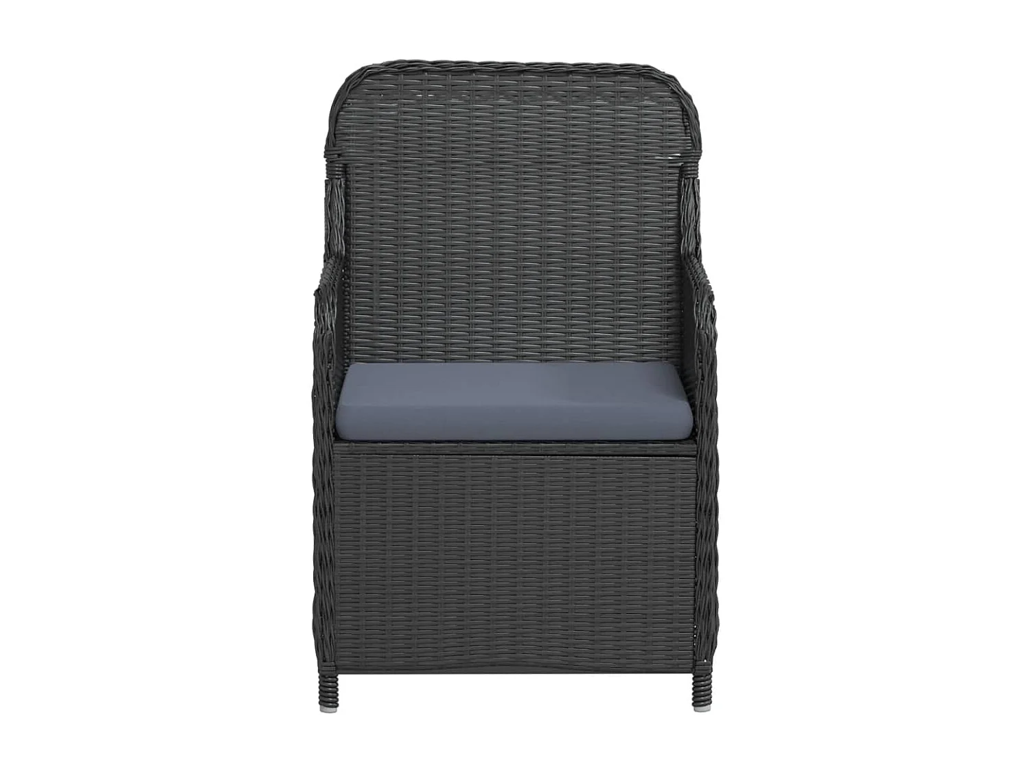 Bergeijk  Ensemble à manger de jardin avec coussins 9 pcs noir