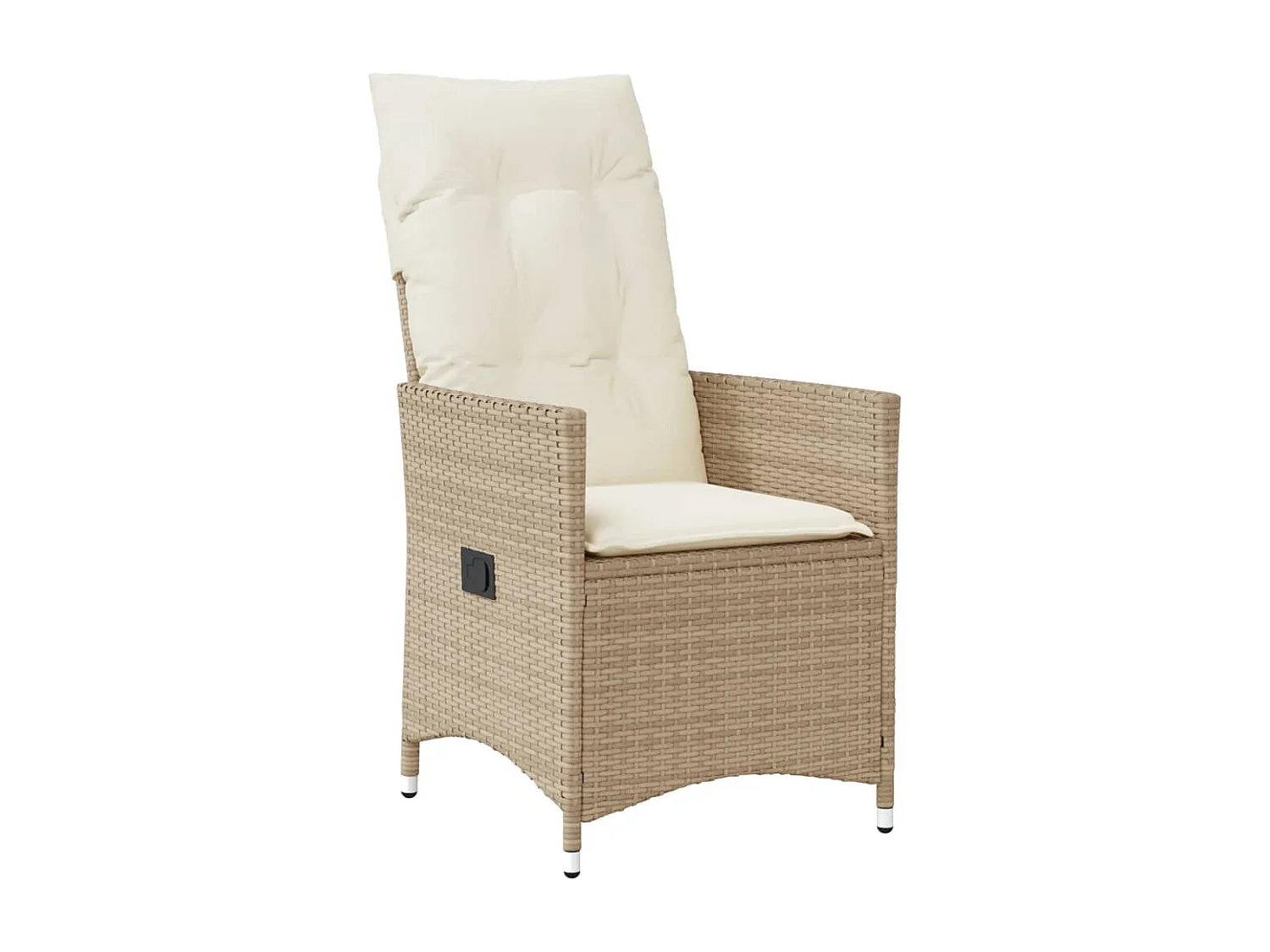 Colonial Pine Hills  Ensemble à manger de jardin et coussins 9 pcs beige Poly rotin