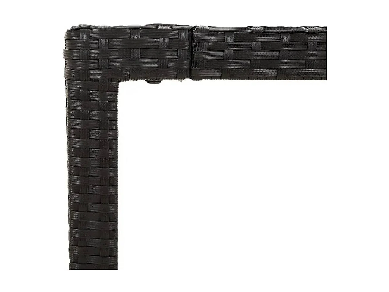 Van Buren  Ensemble à manger de jardin coussins 7pcs Noir Résine tressée