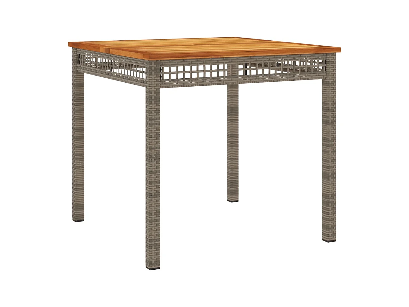 Meryem  Ensemble à manger de jardin 5 pcs coussins gris résine tressée