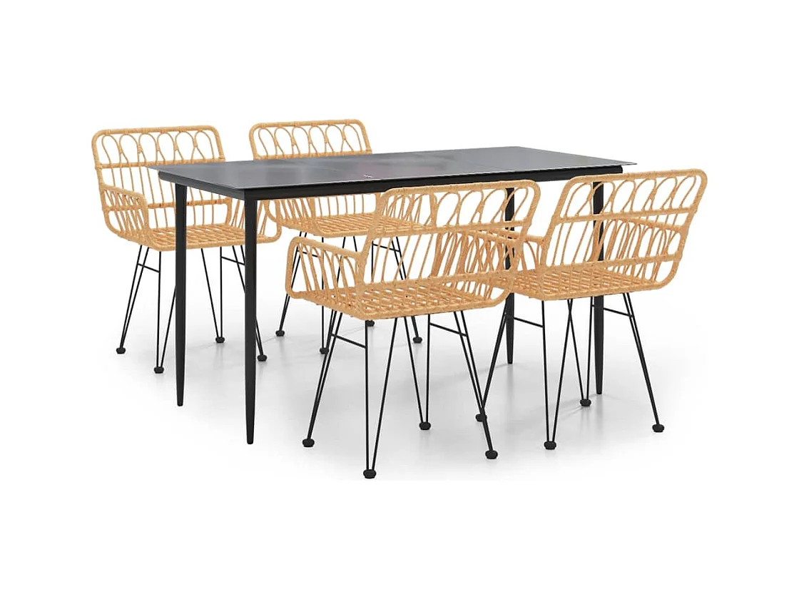 Arkadelphia  5-delige Tuinset poly rattan