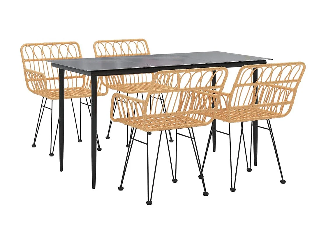 Arkadelphia  5-delige Tuinset poly rattan