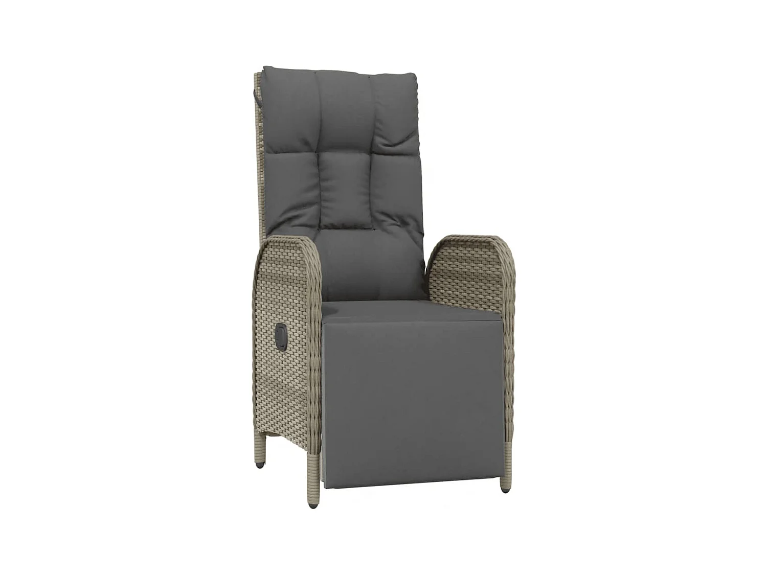 Piero  Ensemble à manger de jardin 3 pcs coussins gris résine tressée