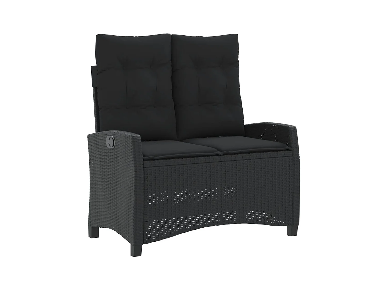 Isyra  Ensemble à manger de jardin 4 pcs avec coussins noir