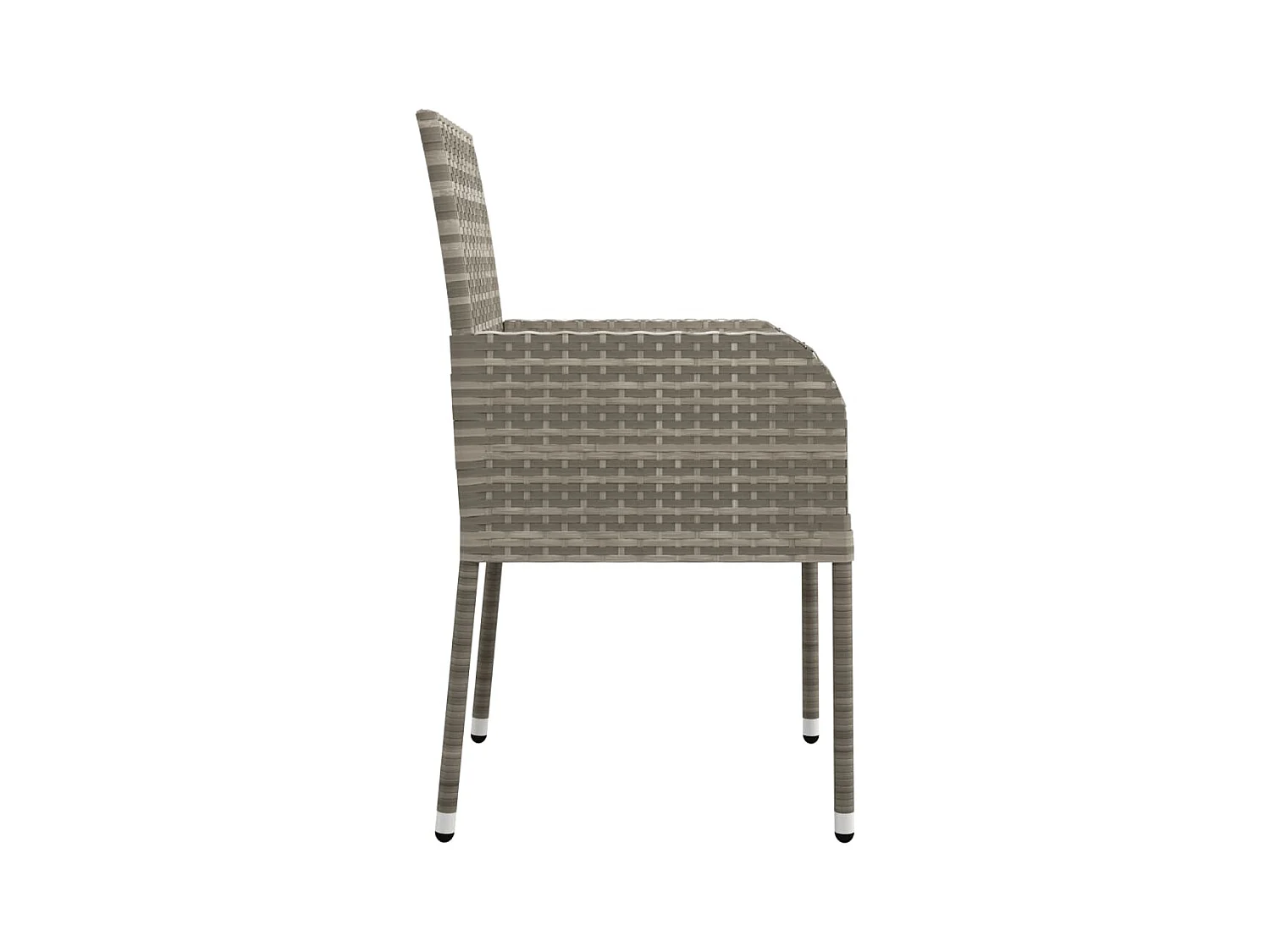 Cotati  Ensemble à manger jardin et coussins 7 pcs gris rotin