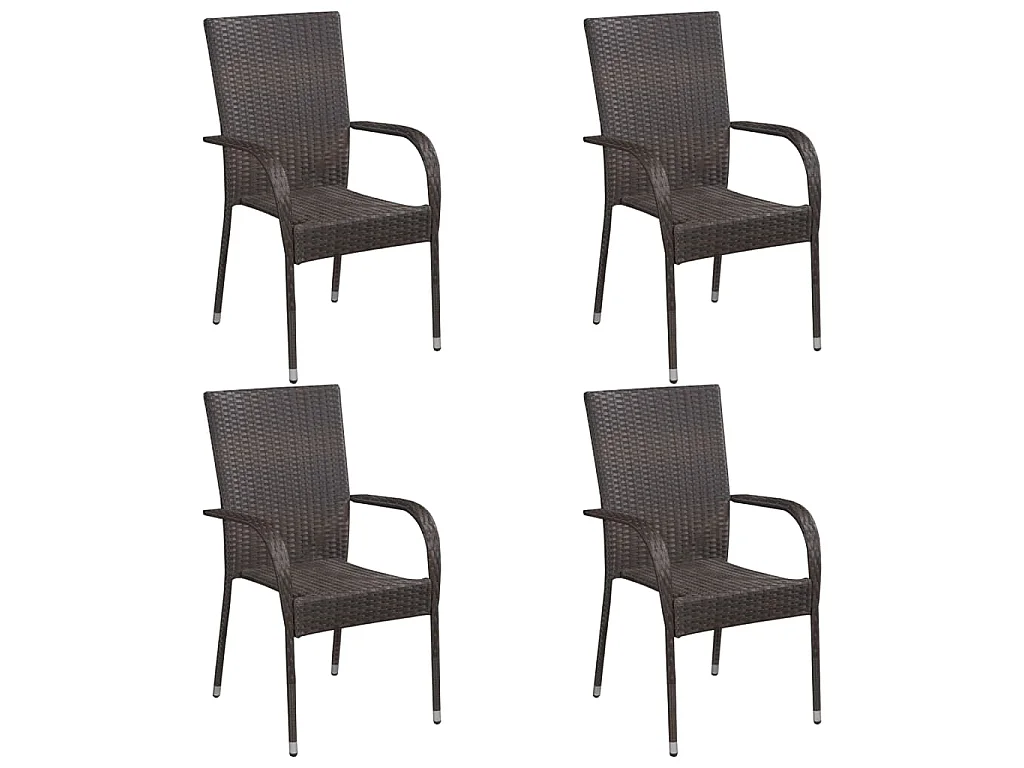 Baldwin  5-delige Tuinset poly rattan bruin