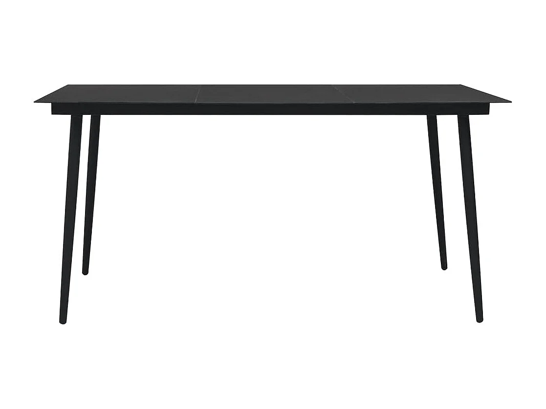 Sophie-Julie  Ensemble à manger de jardin 7 pcs Noir Rotin PVC