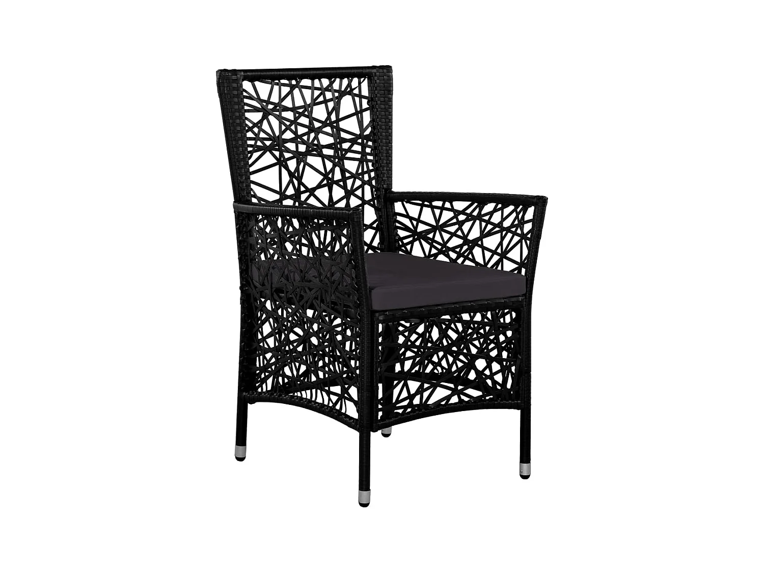 Worin  5-delige Tuinset poly rattan zwart