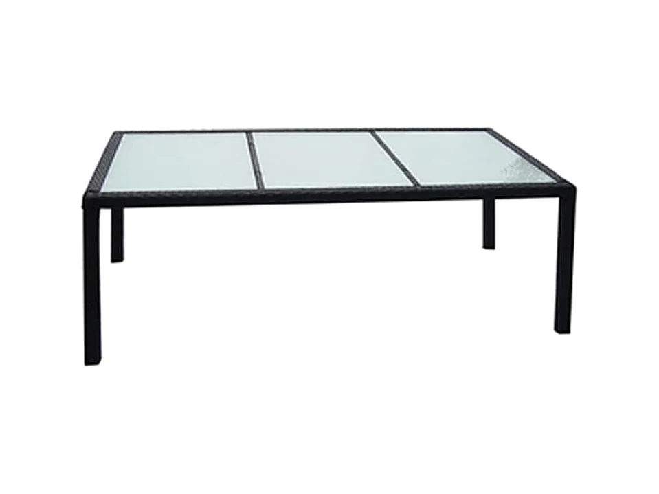 Fea  Ensemble à manger d'extérieur 9pcs coussins résine tressée noir